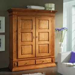 Massivholz Kleiderschrank Leoniara