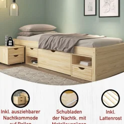 Massivholzbett Oliver