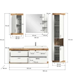 Modernes Badmöbelkomplettset Liss