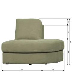 Modulsofa Abschluss Element rechts Karyon