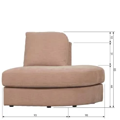 Modulsofa Abschluss Element rechts Oktamian