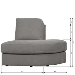 Modulsofa Abschluss Element rechts Fredoco