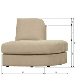 Modulsofa Abschluss Element rechts Pilamonia
