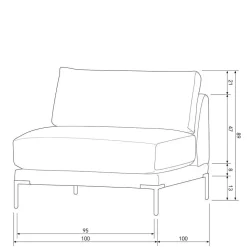 Modulsofa Element Dessina