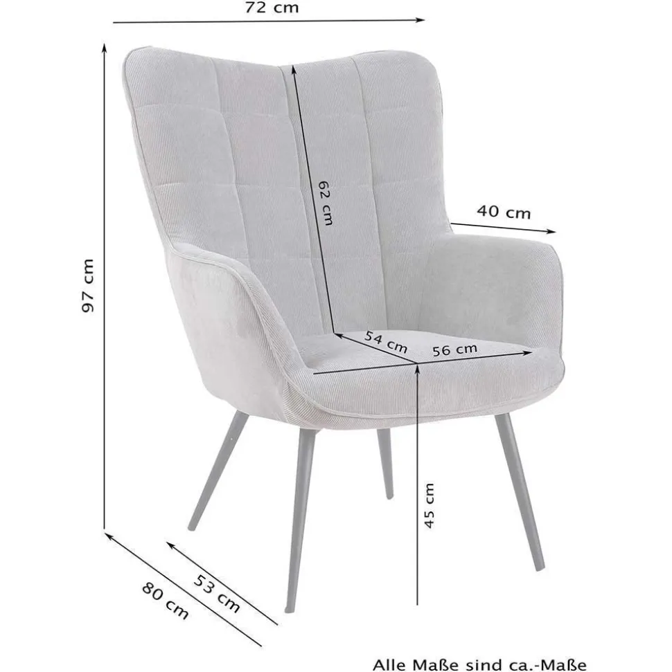 Polstersessel mit Hocker Cadylica