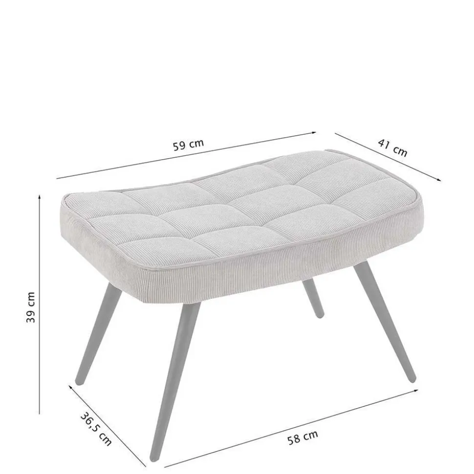 Polstersessel mit Hocker Cadylica