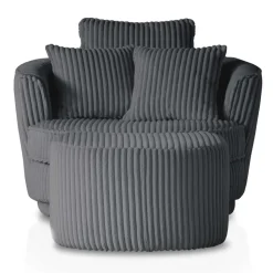 Retro Drehsessel mit Hocker Tresema