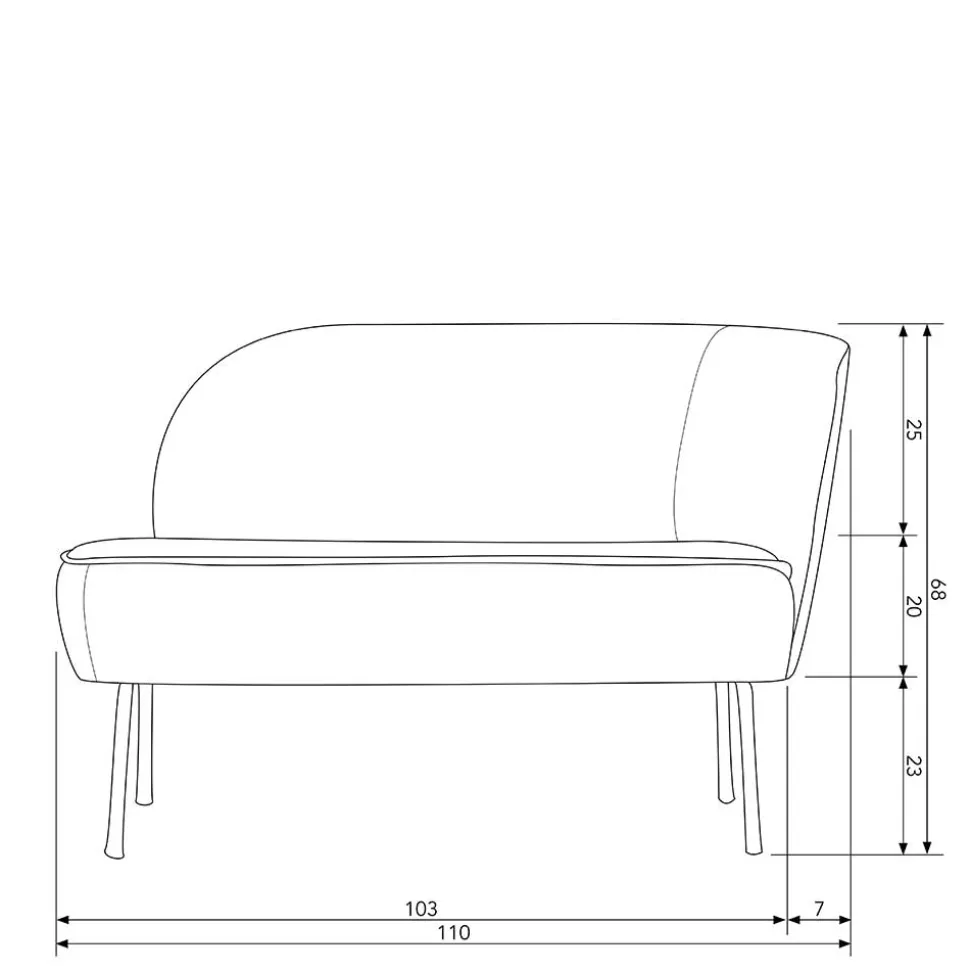 Retro Loungesofa Musena
