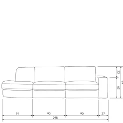Rosa Sofa Kombination Trois