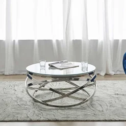 Runder Design Couchtisch Woodna