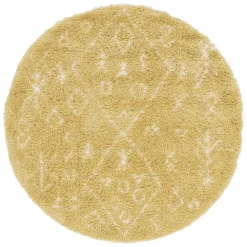 Runder Hochflor Teppich Aktemus