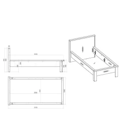 Rustikales Landhaus Bett Studiana