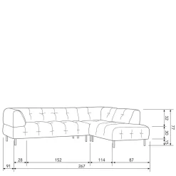 Samt Ecksofa Chace