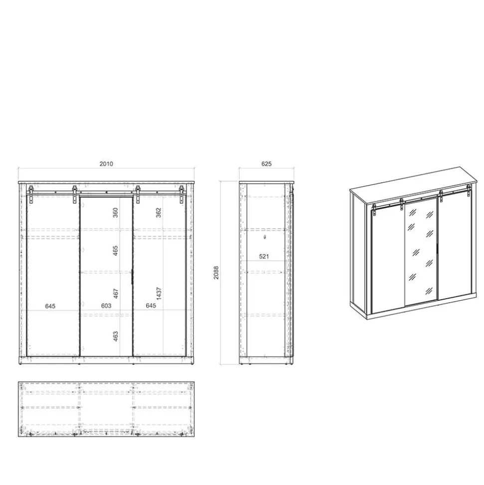 Schlafzimmerkleiderschrank Dionada