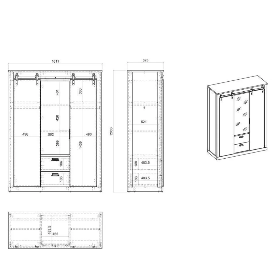Schlafzimmer-Möbel Studiana