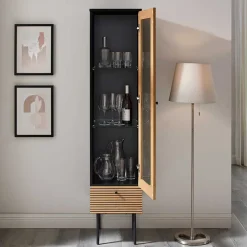 Schmaler Vitrinenschrank Durian