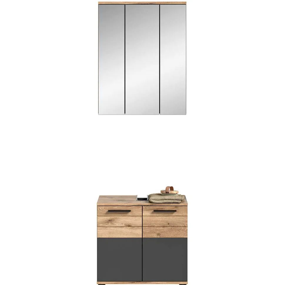 Schmales Badezimmermöbel Set Faneno