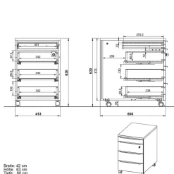 Schreibtischcontainer Abby
