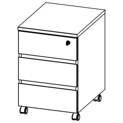 Schreibtischrollcontainer Charin