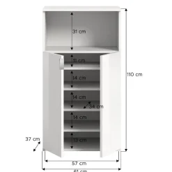 Schuh Schrank weiß Ridonner