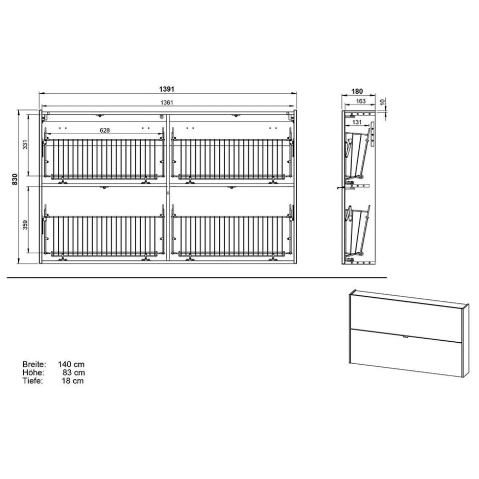 Schuhschrank Lastania