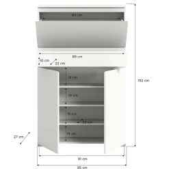 Schuhschrank weiß modern Filicudio