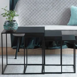 Schwarze Beistelltische Sofa Secionas
