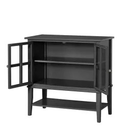 Schwarze Vitrine Jainano