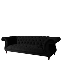 Schwarze Wohnzimmercouch Burgossi