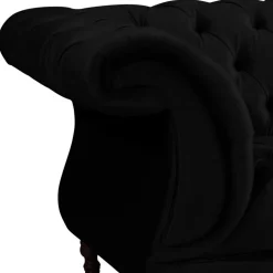 Schwarze Wohnzimmercouch Burgossi