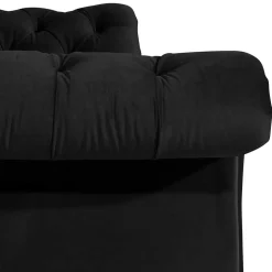 Schwarze Wohnzimmercouch Burgossi