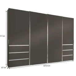 Schwebetürenkleiderschrank Grionia