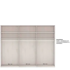 Schwebetürenschrank Dunkelgrau Hierro