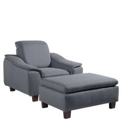 Sessel Jeansblau Stoff Rocket
