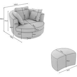 Sessel mit Hocker Anyel