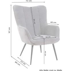 Sessel mit Hocker Nofre