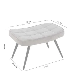 Sessel mit Hocker Nofre