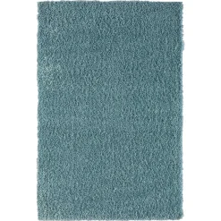 Shaggy Teppich Hellblau Wakono