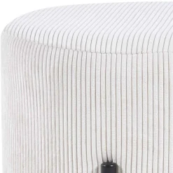 Sitzhocker Beige Cord Rozenna