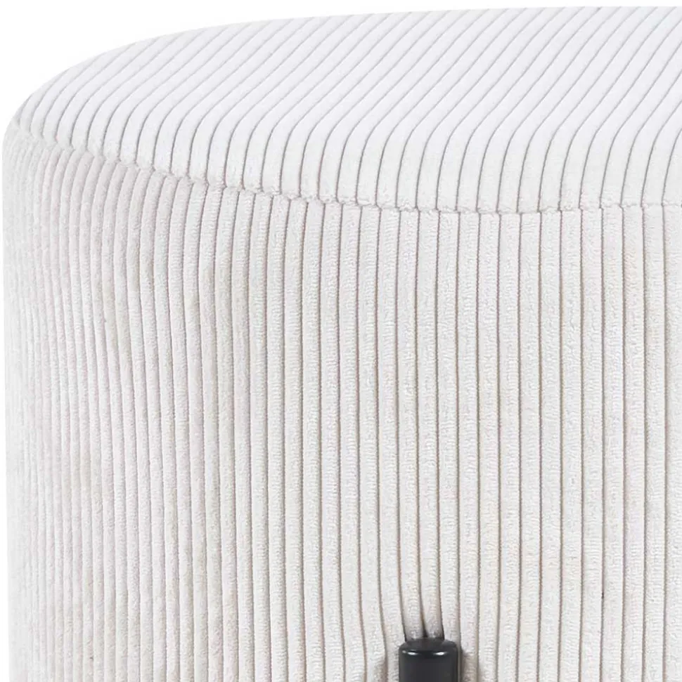 Sitzhocker Beige Cord Rozenna