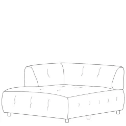 Sofa Element links Webstoff Estravo