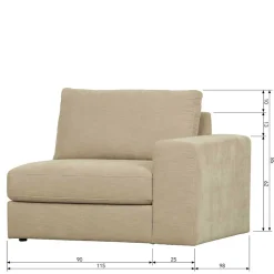 Sofa Element mit Armlehne rechts Pilamonia