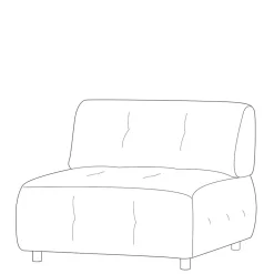 Sofa Modul Chenille Romance