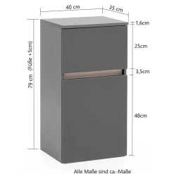 5-teiliges Badmöbelset Kropenia