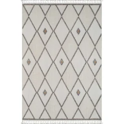 Teppich Beige und Weiß Abbie