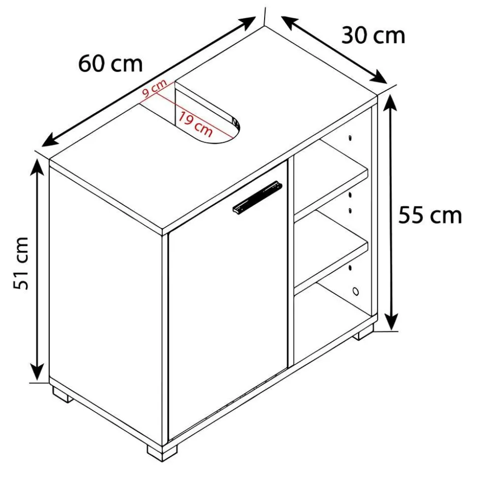 Unterschrank für Waschbecken Vimalta
