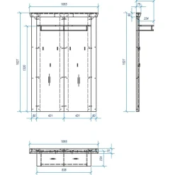 Wandgarderobe Flurencina