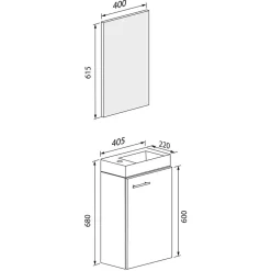 Waschplatz Set Gäste WC Luenza