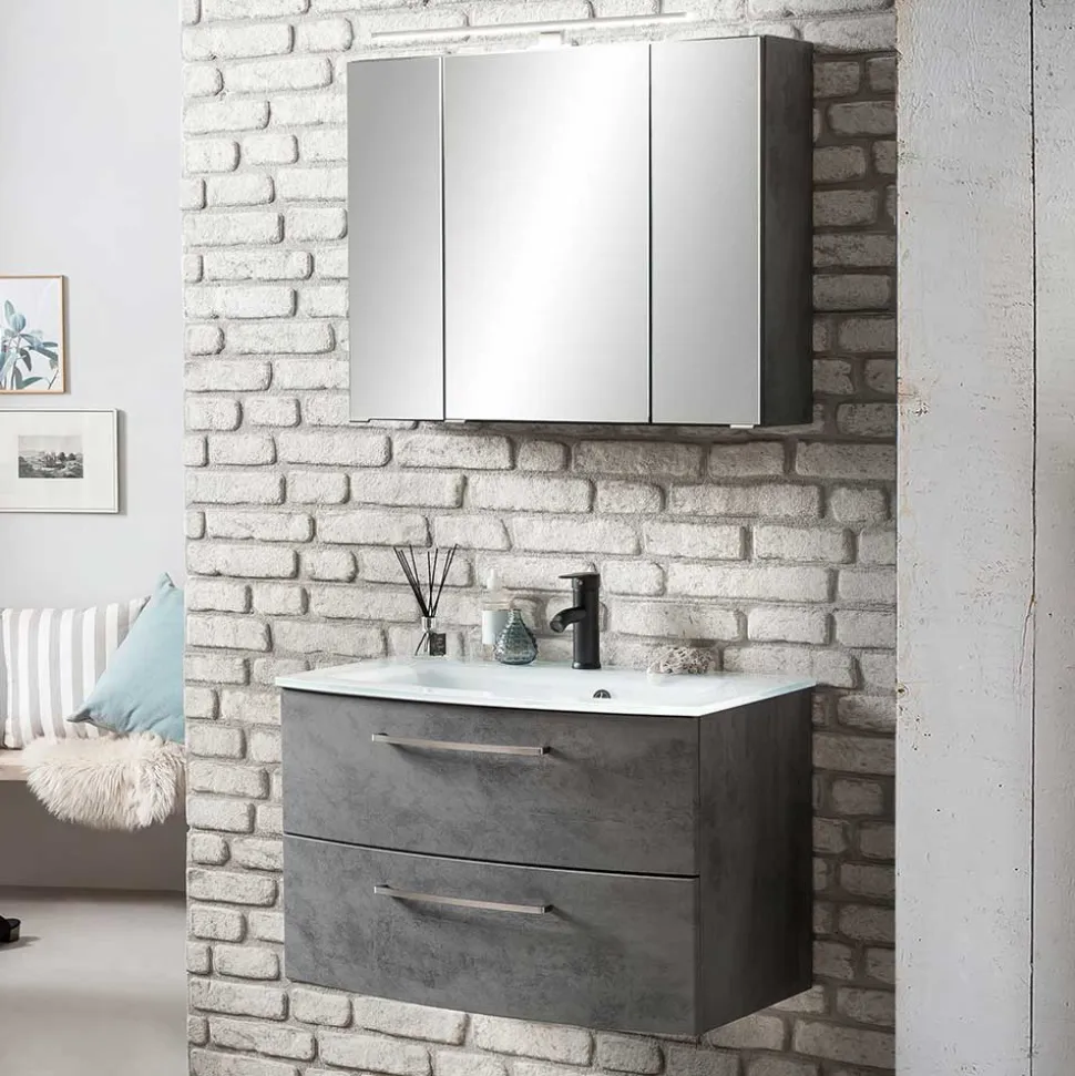 Waschtisch und Spiegelschrank Sastiza