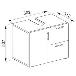 Waschtischunterbau zweifarbig Litora